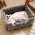 Cozy Winter Cat & Dog Bed - Plush Cushions for Ultimate Comfort and Warmth