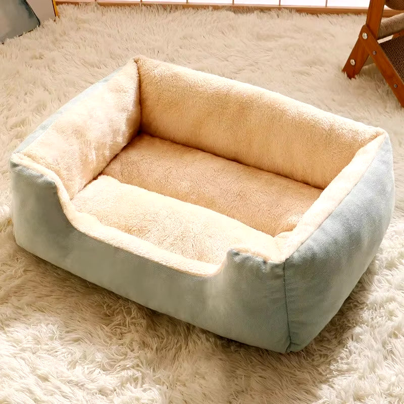 Cozy Winter Cat & Dog Bed - Plush Cushions for Ultimate Comfort and Warmth