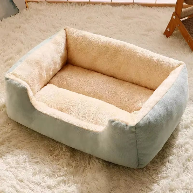 Cozy Winter Cat & Dog Bed - Plush Cushions for Ultimate Comfort and Warmth