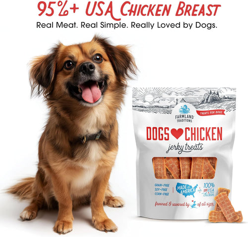Premium Chicken Jerky Treats for Dogs - Filler Free, 3 Lb Bag