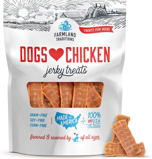 Premium Chicken Jerky Treats for Dogs - Filler Free, 3 Lb Bag
