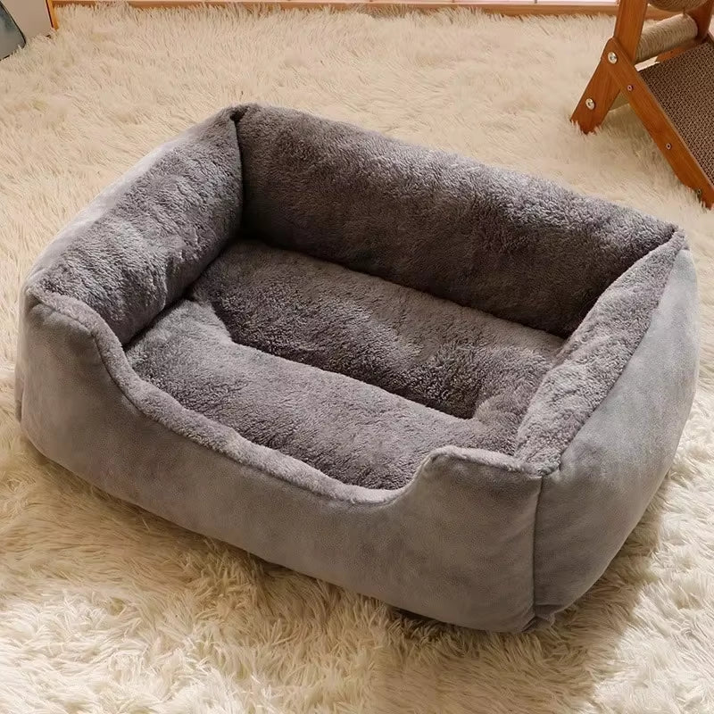 Cozy Winter Cat & Dog Bed - Plush Cushions for Ultimate Comfort and Warmth
